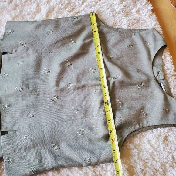 AMANDA SMITH Petites Women's Top & Blouse Y2K Set Green Size 8P  Preppy 90s - Picture 7 of 13